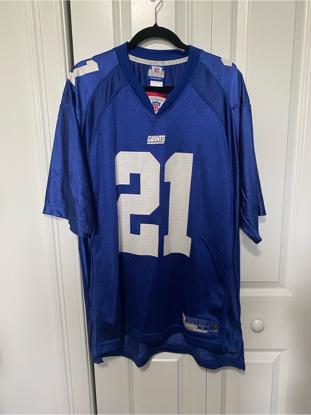 Tiki Barber New York Giants #21 Reebok Football Jersey